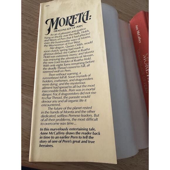 Anne McCaffrey, 2 BKS Moreta DragonLady of Pern & Nerilka's Story HC/BC/DJ/1stEd - Picture 5 of 16